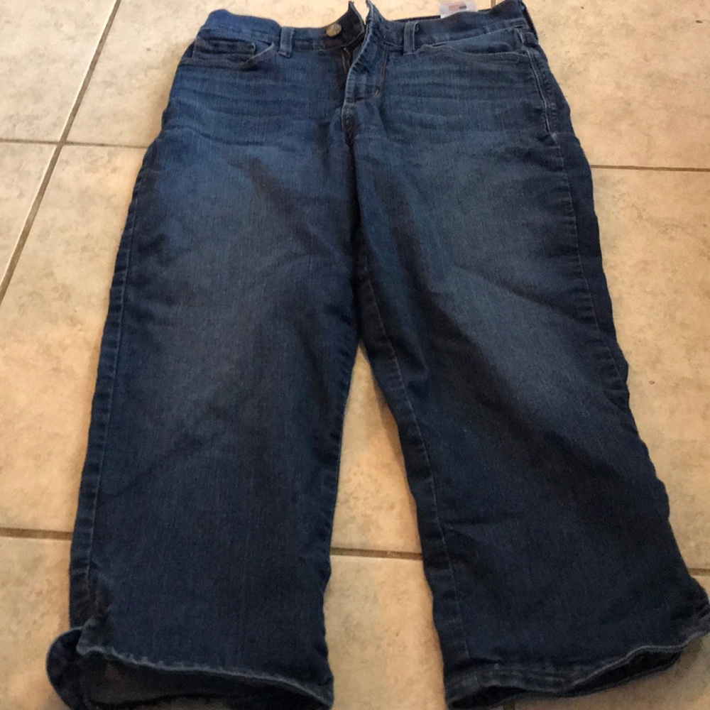 Dark denim jeans Capri length ankle Ariel crop